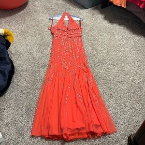 Coral size medium prom dress! Sean Collection